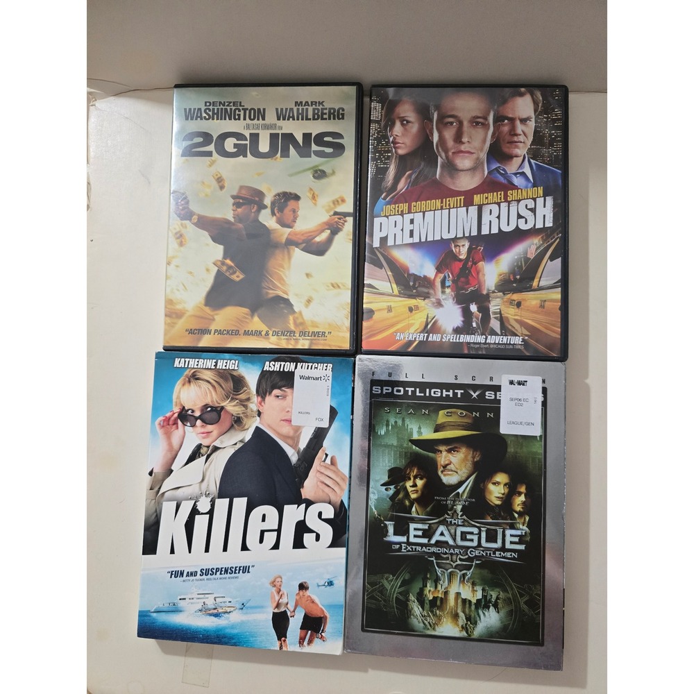 Action Movie‎ DVD Lot 2 Guns Premium Rush Killers League Extraordinary Gentlemen